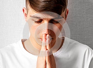 Young Man praying