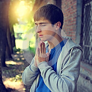 Young Man praying