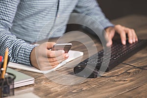 Young Man Programmer Computer Technology Work Concept