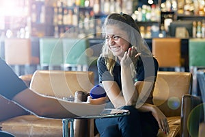 A man makes a proposal to marry the girl at the bar