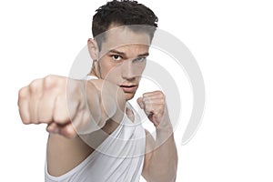 Young Man Punching