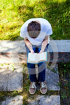 Young Man read a Book