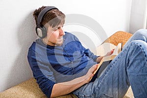 Young Man read a Book