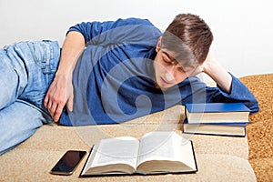 Young Man read a Book