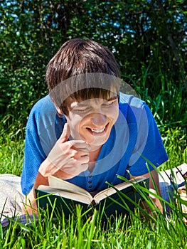 Young Man read a Book