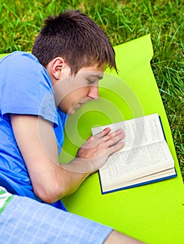 Young Man read a Book