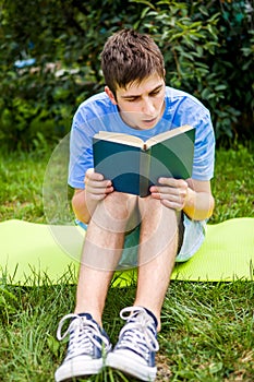 Young Man read a Book