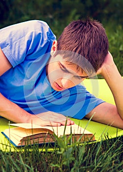 Young Man read a Book