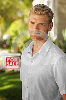 Young man in real estate