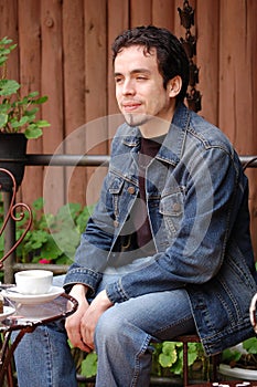 Young Man Relaxing Outdoors