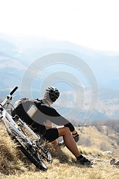 Young man resting