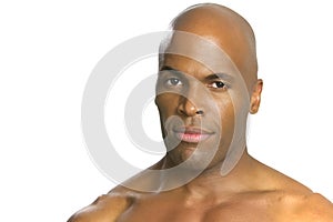Young Man Shoulders Up Isolated White
