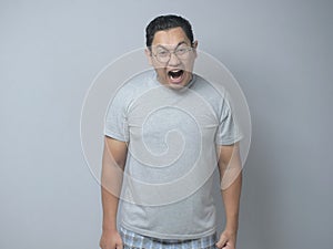 Young Man Shouting, Anger Gesture