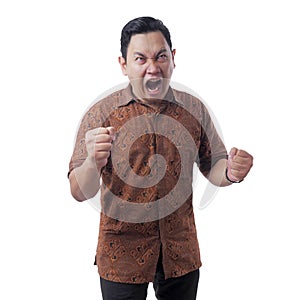 Young Man Shouting, Anger Gesture