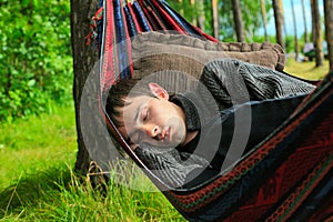 Young man sleeping