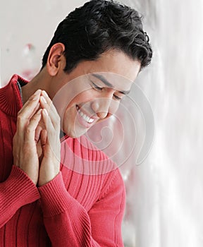 Young man smiling