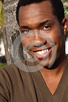 Young man smiling