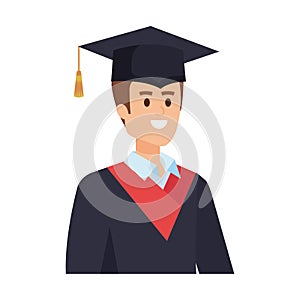 young man student graduated with hat