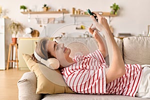 Young man enjoying e-learning while