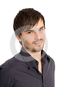 Young man with a stylish hairdo