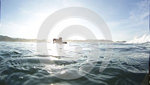 Young man with surf board