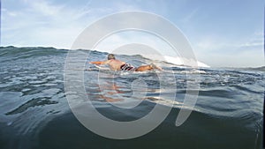 Young man with surf board