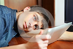 Young Man with Tablet Computer