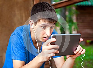 Young Man with a Tablet