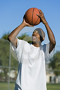 Young Man Taking A Penalty Shoot