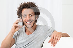 Young Man Talking On Cellphone