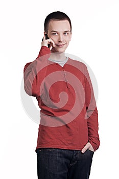 Young man talking on the phone