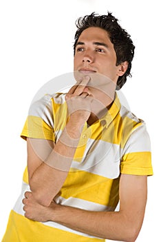 Young man thinking
