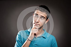 Young man thinking