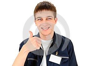 Young Man with a Thumb Up