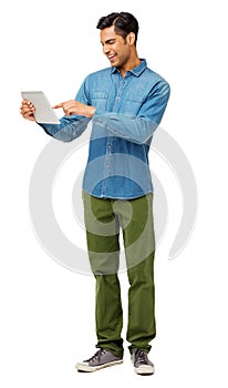 Young Man Using Digital Tablet