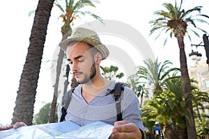 Young man on vacation