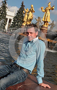 Young man on VVC, Moscow