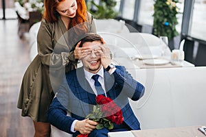 Young man waiting for a date with woman