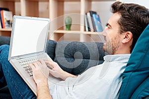 Modern technologies connection home relax concept