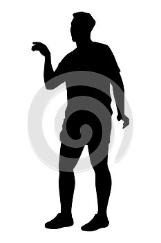 Young man who is gay silhouette 