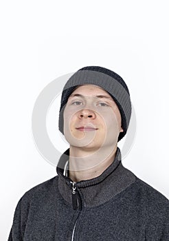 Young man with wooly hat