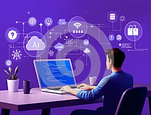 AI Development and Digital Transformation Concept