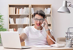 Young man working in the office