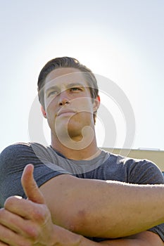 Young Man Working Out