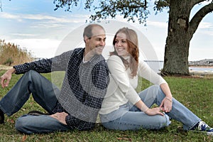 Young Married Couple At The Park