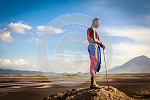 Young Masai near the Lake photo