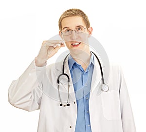 A young medical doctor having fun photo