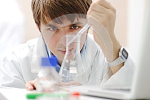 Young medical scientist working