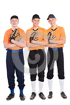 Young men in the shape of a baseball game