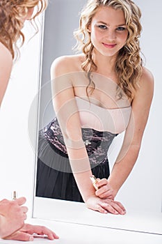 Lipstick in the hand